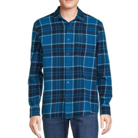 NWT Volcom Plaid Flannel Long Sleeves Button Down Shirt - Picture 1 of 13